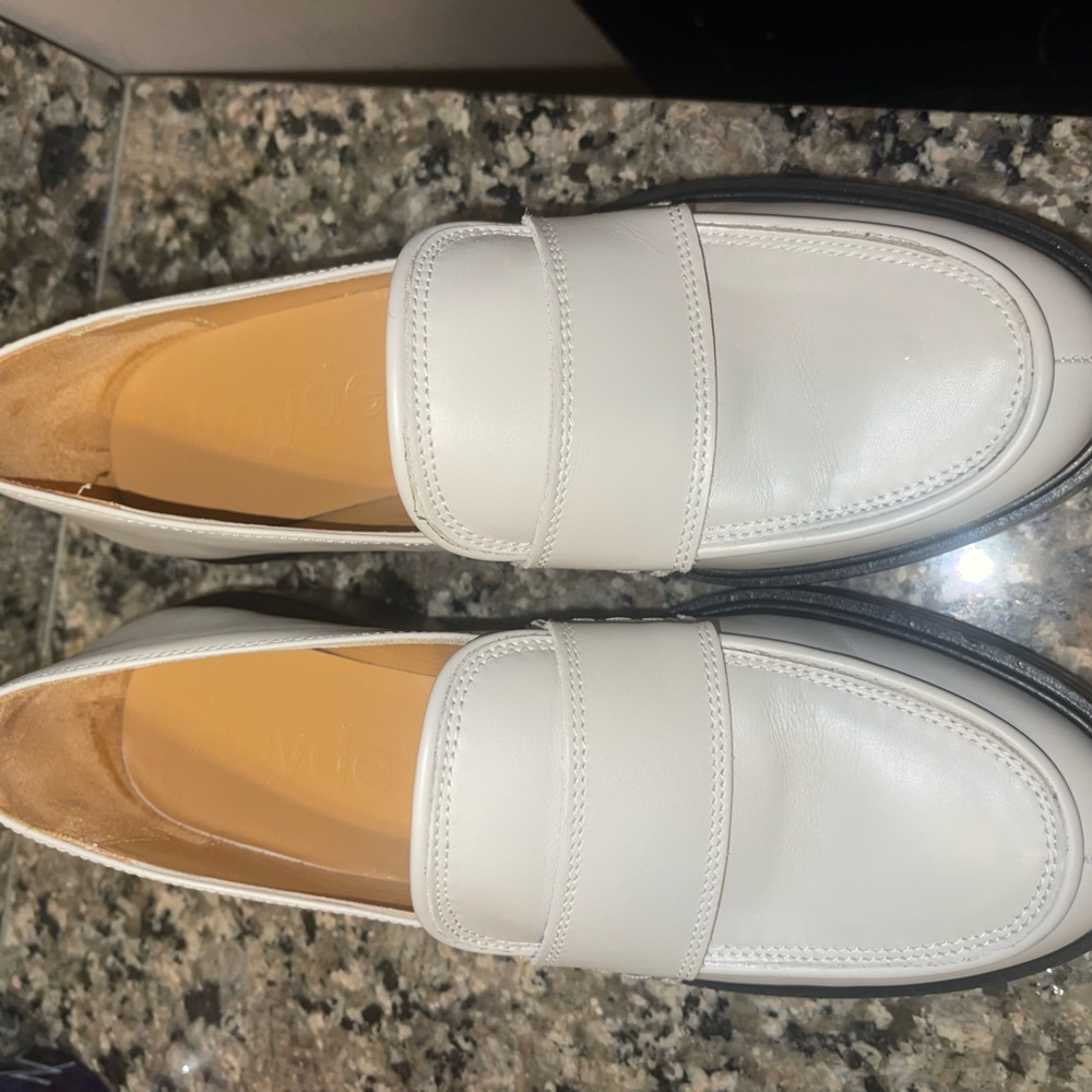 AEYDE Ruth Lug Sole Platform Loafer- An Italian apron-toe loater